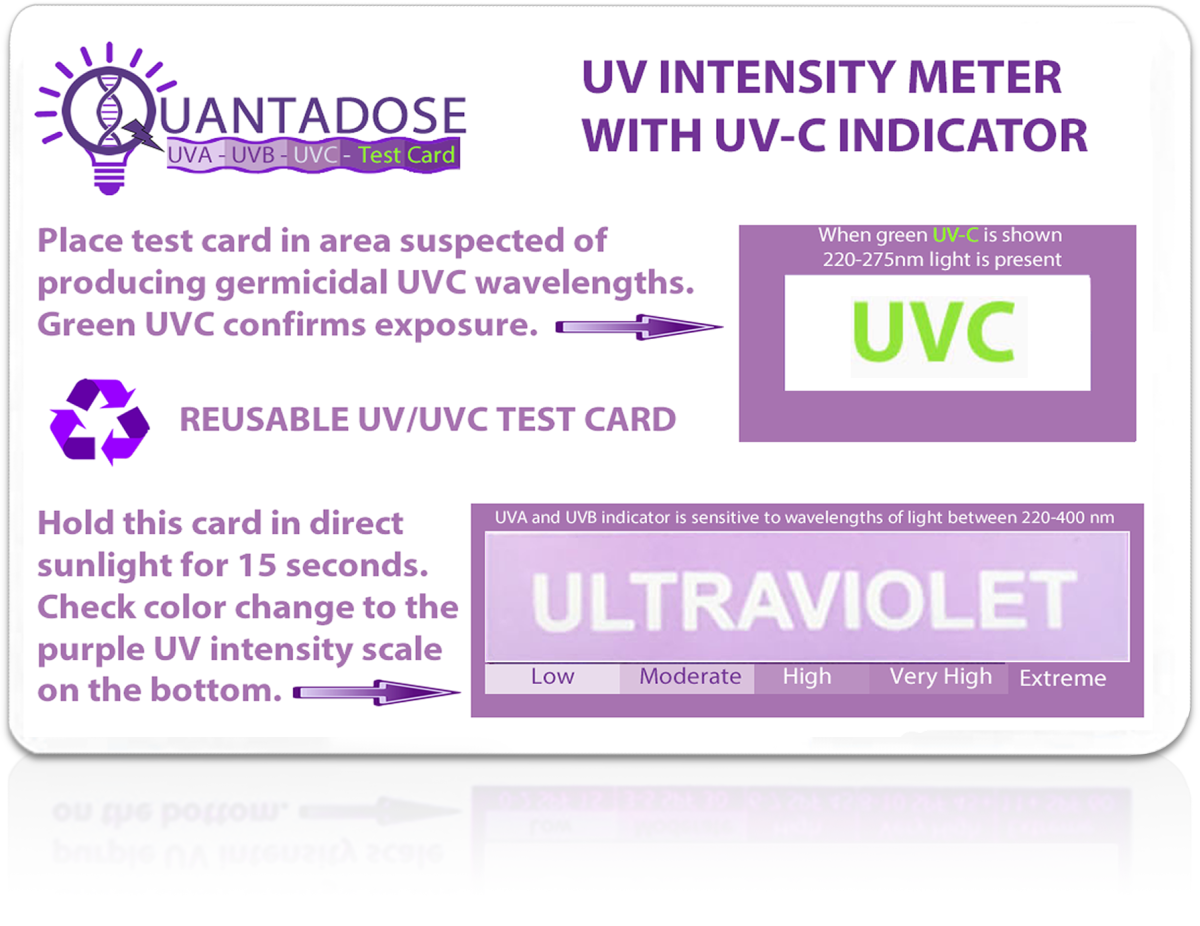 QuantaDose UVC Light Test Cards ⋆ QuantaDose Far-UV/UVC Light and Detection